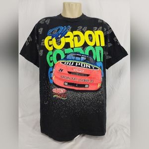Vintage 90's Fruit Of The Loom All-Over Print T-shirt Jeff Gordon #24,Size:XXL